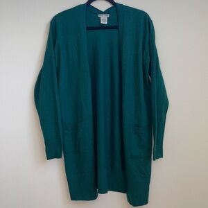 Sweet Romeo dark forest green open cardigan small